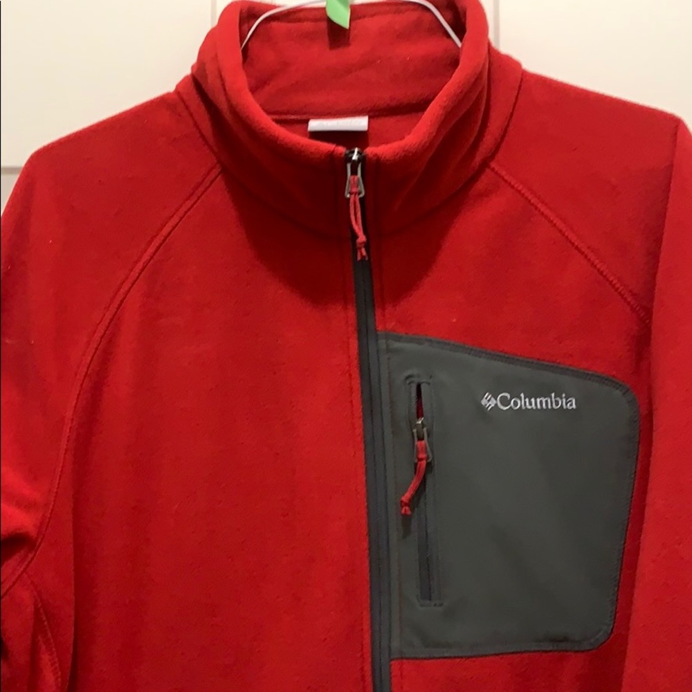 Columbia red XL fleece